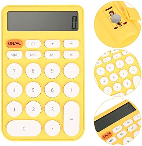 Calculadora de bolso calculadora de crianças amarelo mini calculadoras calculadores básicos bateria movida portátil
