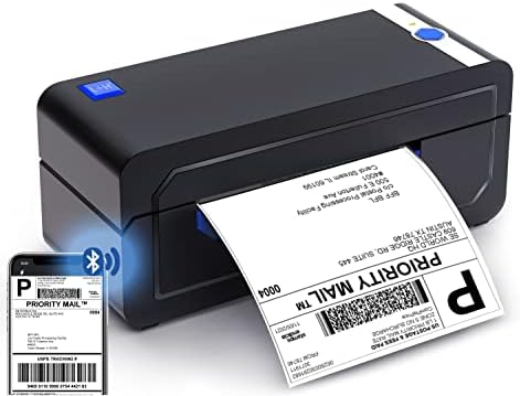 Impressora de etiqueta térmica Bluetooth - Impressora de etiqueta de remessa 4x6 sem fio, compatível com Android