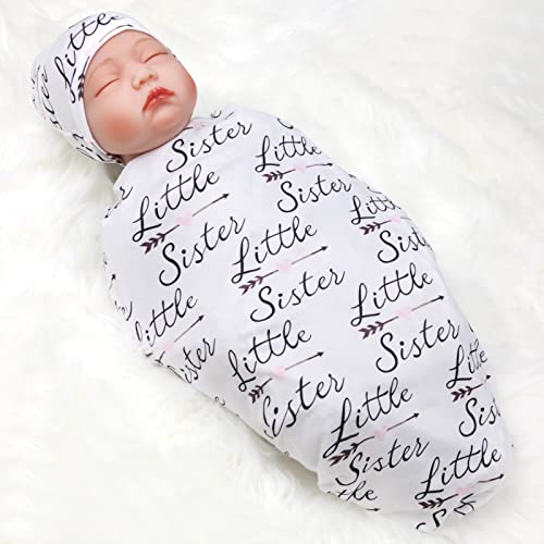 Swaddle de bebê macio e chapéu de faixa, elástico recém -nascido, cobertor infantil presente para