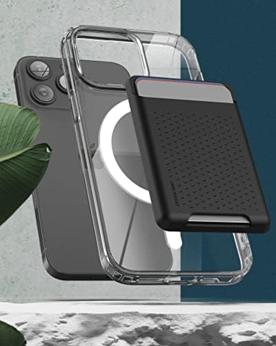 Série MAG envolvida para o iPhone 14 Pro Max Case Wallet com suporte de cartão e protetor de tela - Crystal Clear