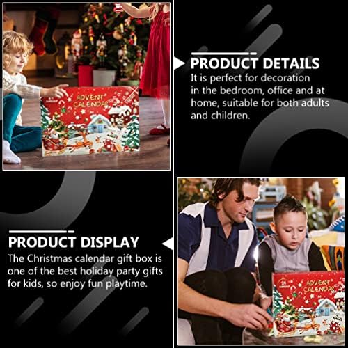 Calendário do Advento de Natal de Vicasky com 24 PCs Resina Ornamentos de Natal Countdown Decorações