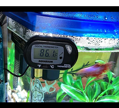Termômetro digital de aquário - LCD Exibir termômetro de tanque de peixe, termômetro de temperatura de