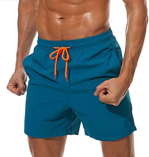 Ymosrh mass nadar masculino masculino shorts de praia seca rápida com bolsos com zíper e natação