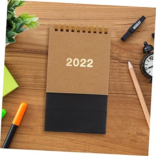 TOFFICU 2PCS 2022 2022 Decoração de calendário de mesa não impressa para o calendário da mesa de