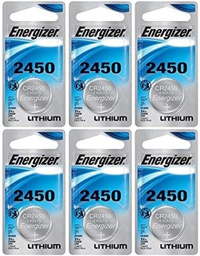 Energizer CR2450 Bateria de lítio, 3V ECR2450, Qtd: 6 por Energizer