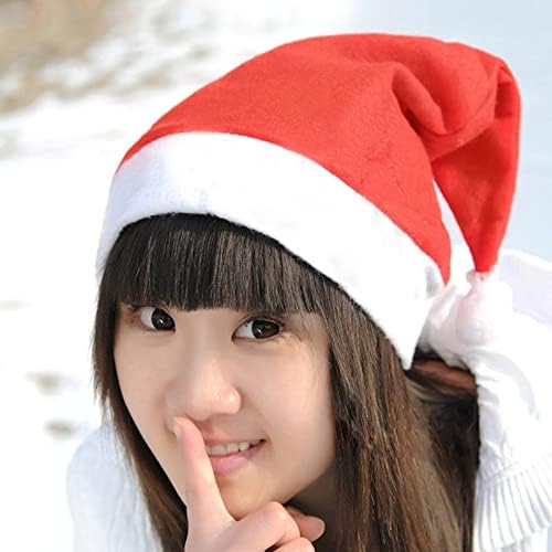2pcs Papai Noel Hats, Decorações de Natal Presentes para Adultos Crianças Cha transmissíveis, Festa