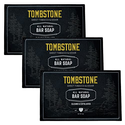 BARIDO AO VIVO: Sabonete de barra 3 -PACK - Tombstone - Todo sabonete de barra natural para homens