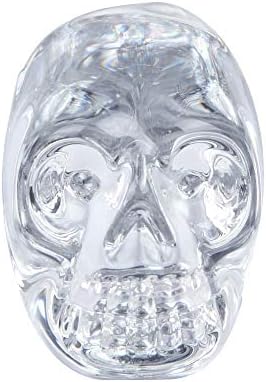 Gartela de porta de vidro de cristal de 10 PCs, crânio de guarda -roupa de vidro transparente maçaneta