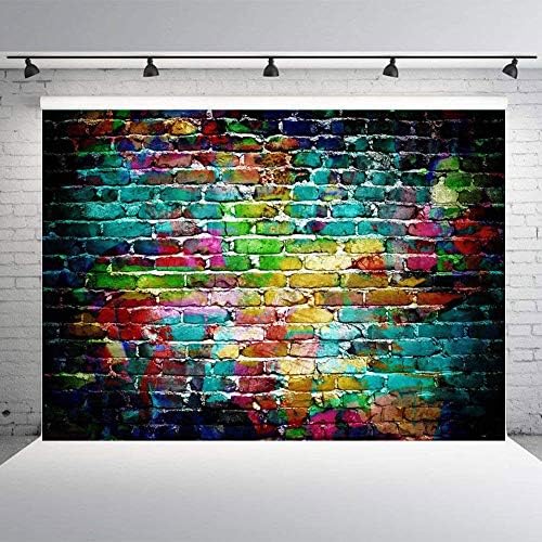 Art Studio 7x5ft graffiti fotografia cenários coloridos foto de parede de tijolos de fundo adultos
