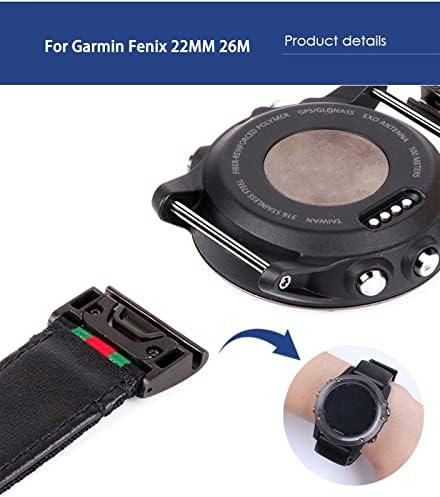 Dfamin Liberação rápida Nylon Welhide Watch Bands para Garmin Fenix ​​7x 7 6 6x Pro GPS 5 5x 3HR Descendente