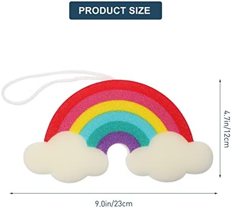 Dijiu Bath Sponge 2pcs Desenho de arco -íris colorido de arco -íris escova de esponja de esponja de