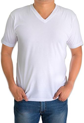 Manga curta branca clássica sub -camisetas V camiseta de pescoço - Pacotes de atacado de vários e granel