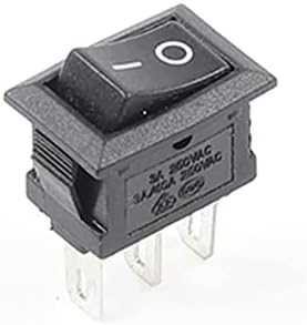 Interruptor de balanço de shubiao 10 pcs 10x15mm botão de pressão de snap-in