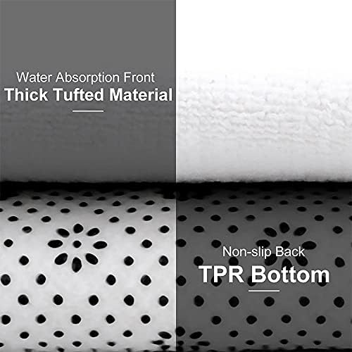 Tato de banho xadrez em preto e branco Super absorvente secagem rápida não deslizamento de microfibra