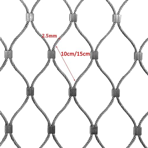 Rede de corda de aço inoxidável 304, malha flexível da balaustrada, rede de proteção contra decoração