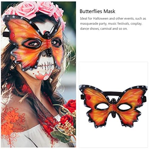 Olho de borboleta de Toyvian, 1 Black Party Halloween PC Mulheres de máscaras