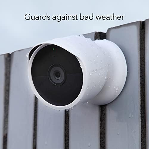 Capa protetora de Wasserstein Compatível com o Google Nest Cam Outdoor ou Indoor, bateria - Tampa de silicone