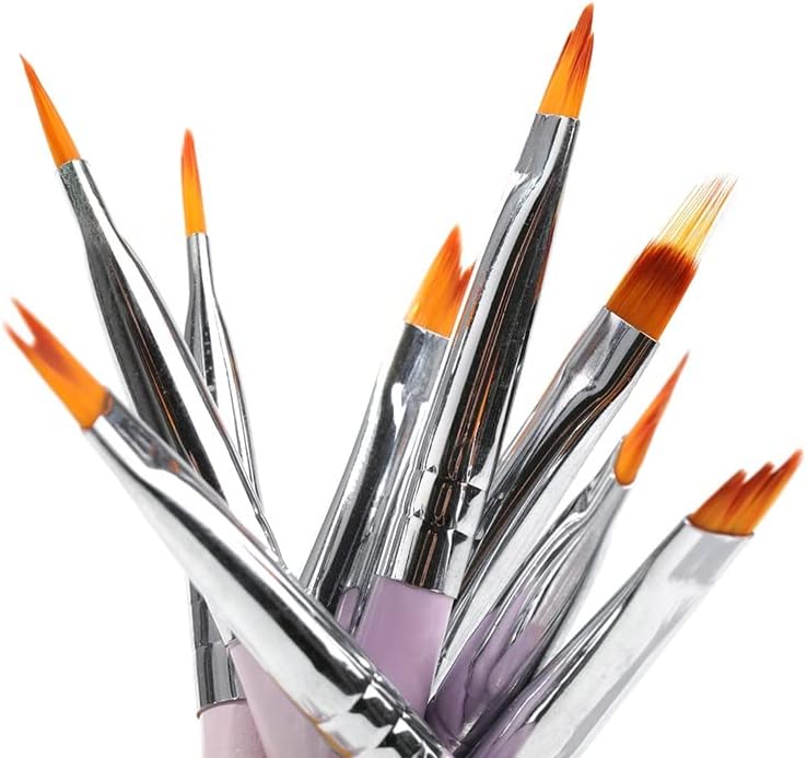 BHVXW Gel caneta desenho pintando pincéis macios manicure rosa manicure para unha artes de transferência de caneta
