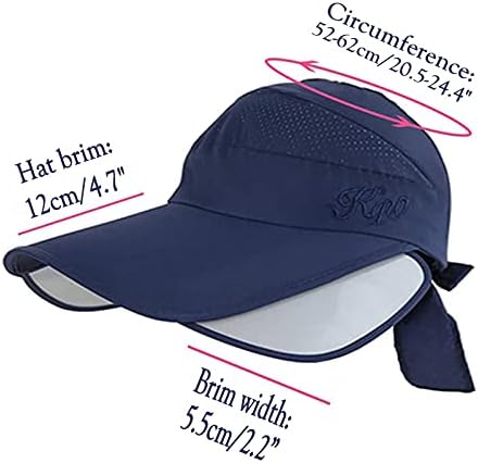 2021 Visor feminina do sol, aba larga, elástica, chapéu de sol, moda, proteção UV, boné de secagem