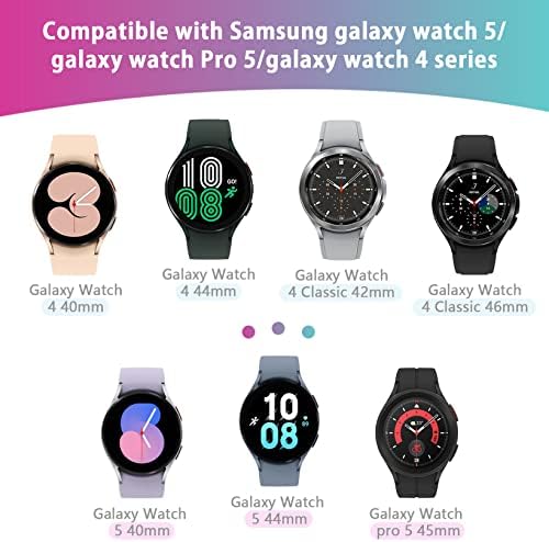 Oanux 8 Pack compatível com Samsung Galaxy Watch 5 Pro Band 45mm/ Galaxy Watch 5 Band/ Galaxy Watch 4 Band