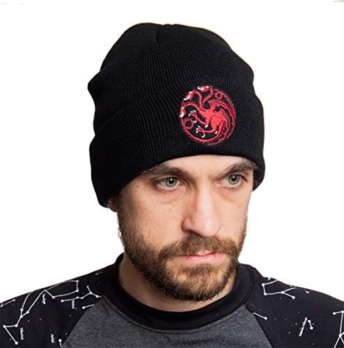 Game of Thrones Unissex House Sigil Roll Up Knit Winter Beanie
