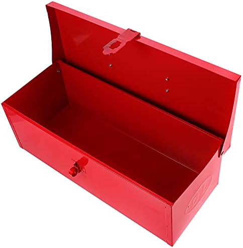 Caixa de ferramentas de metal vermelha caixa de ferramentas de folha de folha de ferro de metal de