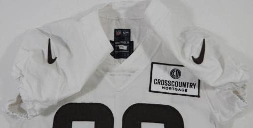 2021 Cleveland Browns Troy Hill 23 Jogo usou camisa de prática branca 38+2 060 - Jerseys de jogo NFL não