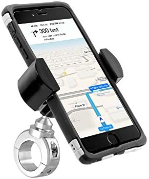 Arkon monta Roadvise Motorcycle Phone Mount for iPhone 12 11 xs xr x galaxy Note 20 10 S20 S10 Cromo de