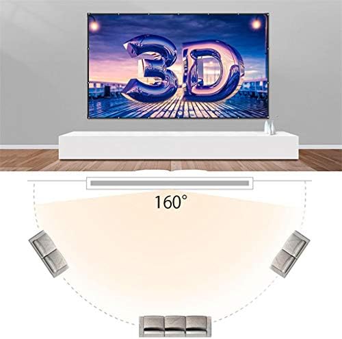 WFJDC 100/120 polegada Projector Screen HD 16: 9 White Dacron Diagonal Video Projeção de projeção de parede