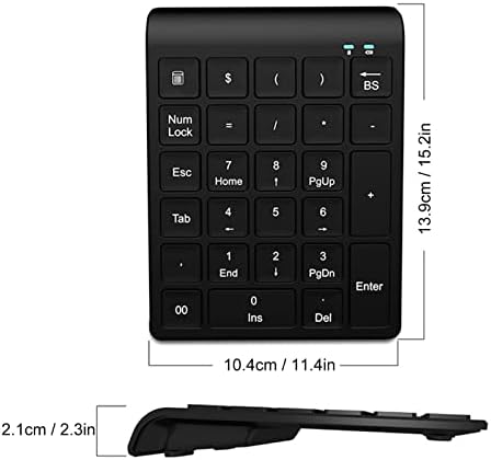 Jeanoko Gaming Keypad, Wireless Bluetooth 27 key Black Shortcut Keys Sleep Automatic numérico TECHADO Bluetooth
