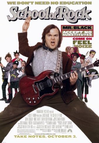 Gráficos da cultura pop The School of Rock Poster 27x40 Jack Black Mike White Joan Cusack