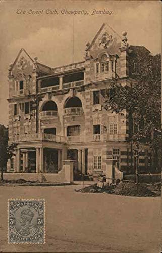O Orient Club, Chowpatty Bombaim, Índia original antigo cartão postal