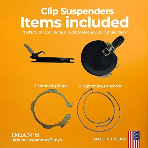 Suspenders escondidos de Dean | Patenteado No Show Belt Alternative | Suspender de disco sem alças dos homens