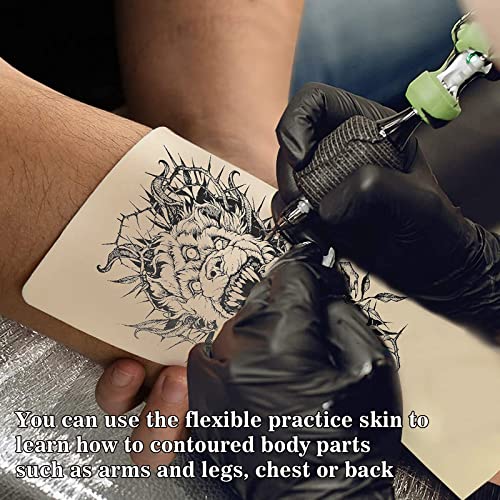 Blank Tattoo Skin Practice - Yongda 20pcs Tatuagem Practice lados duplos de pele 7.36 x 5,59 polegadas