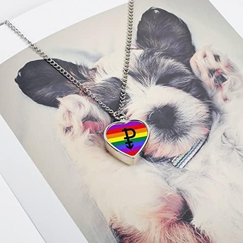 Bandeira Pansexual LGBT Pride Pet Memorial Memorial Jóias de cremação de animais de cremação para