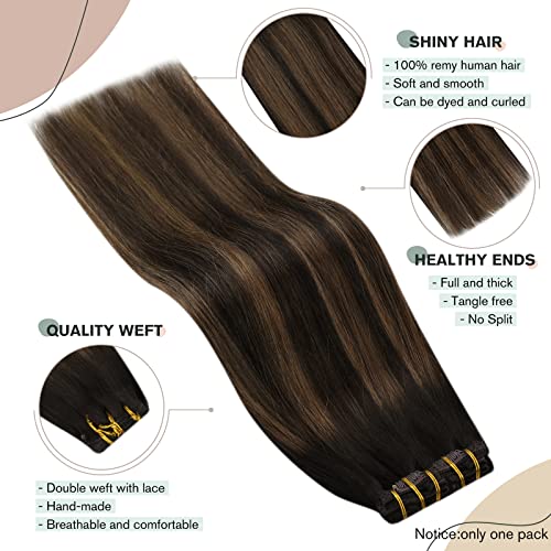 2 pacotes de clipe em extensões de cabelo para cabelos humanos reais, ugeat hair extensions