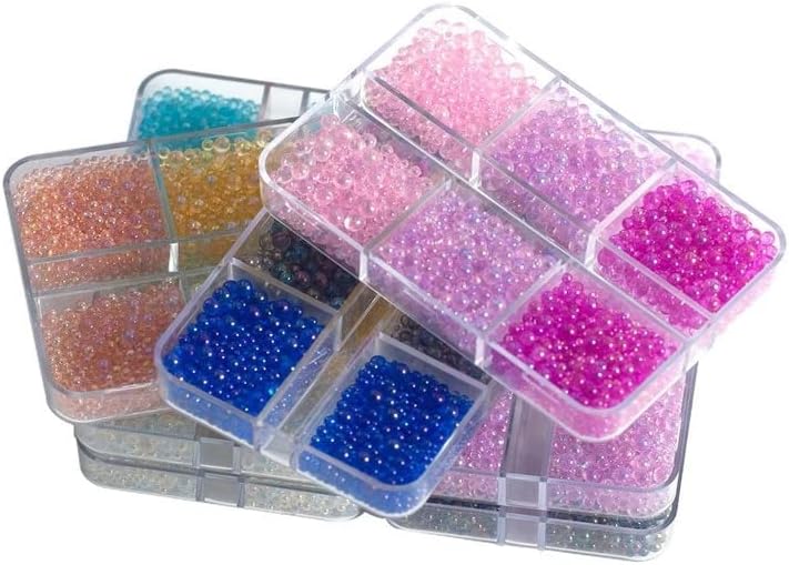 Mercinas de caviar de 1-3mm de cristal minúsculas shinestones manicure bolas de vidro micro contas para