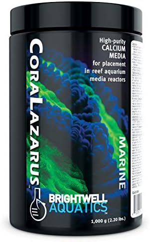 Brightwell Aquatics Coralazarus - Mídia de cálcio para reatores de mídia aquário de recife marítimo, 1000 gramas