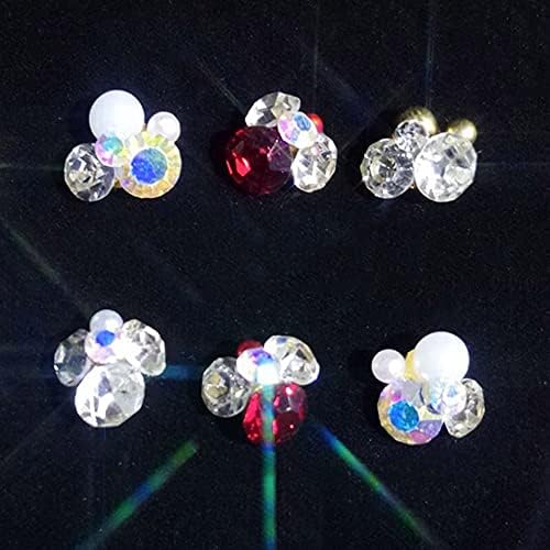 10pcs/saco encharms de unha liga diamantes pérolas 3D Decorações de arte de unhas brilhantes jóias de cristal
