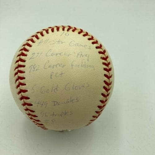 Joe Morgan assinou muito inscrito na carreira Stat Baseball Reggie Jackson Coa - Bolalls autografados