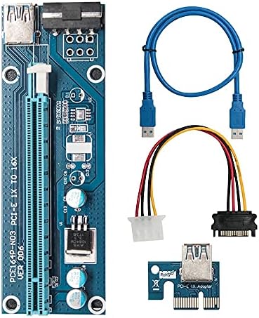 Conectores 4 Pin PCI -E Riser Card 60cm USB 3.0 Cable PCI Express 1x a 16x Adaptador de cabo de extensão para