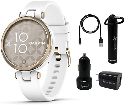 Wearable4U Garmin Lily Fitness Sport Smartwatch Pacaco Pacote de Power Pack, presente para mamãe