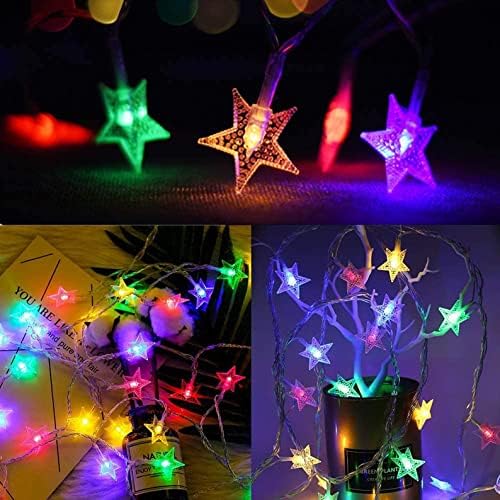 Star String Lights Impermea Indoor Twinkle Christmas Lights para quarto Decoração de festa Festa
