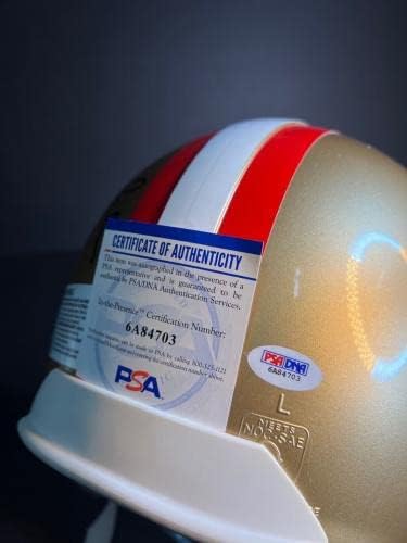 Joe Montana e Dwight Clark assinou 'The Catch' 49ers FS Authentic Helmet PSA - Capacetes NFL autografados