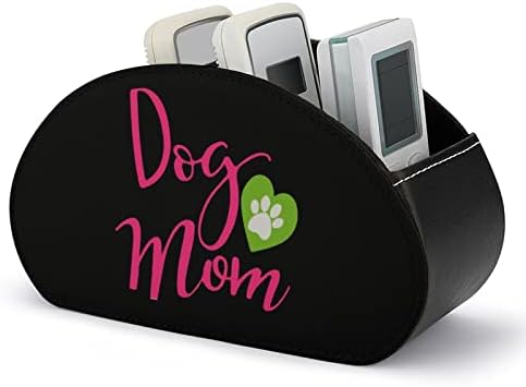 Dog Mom TV Tits de controle remoto com 5 compartimentos PU CAIXA DE CATADOR CAUSIZADOR CAIXA CADDY CAIXA