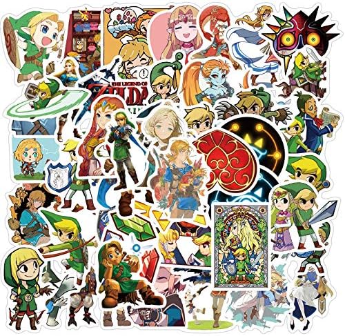 50pcs The Legend of Zelda Game Stickers, adesivo legal para laptop, favores de festa Zelda, adesivos