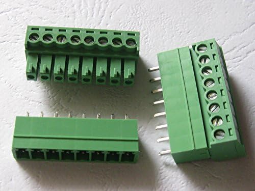 15 PCs 10pin/Way Pitch 3,5mm parafuso do bloco de parafuso Tipo verde cor de cor verde com pino reto