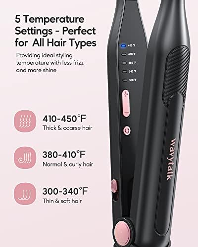 WavyTalk de 3/10 polegadas Lápis Froto plano para todos os tipos de cabelo com configurações de temperatura