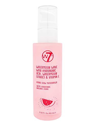 W7 Hidratante hidratante de onda de melancia - Creme de rosto infundido com extrato de suco de melancia que naturalmente