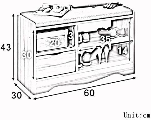Banco de sapato LLRYN com caixa de armazenamento de sapato de sapato de categor